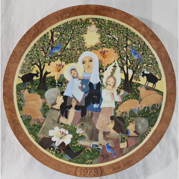 Christmas Bavarian "Die Anbetung" Hedi Keller '79 Collector Plate # Certificate - Picture 1 of 6